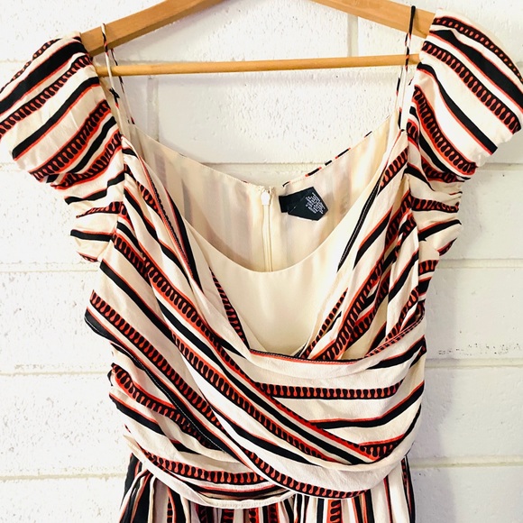Anna Sui 100% Silk Off Shoulder Dress - Picture 4 of 7